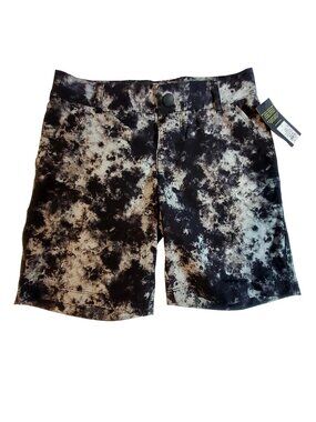 Art Class Boys Black & Beige Tie-Dye Shorts Size 7  UV  Protection  UPF 50+